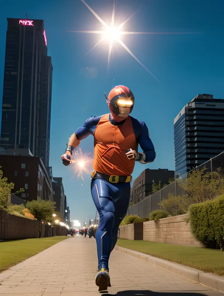 XLR8 Ben Tennyson Runs Fast with Omnitrix Glowing