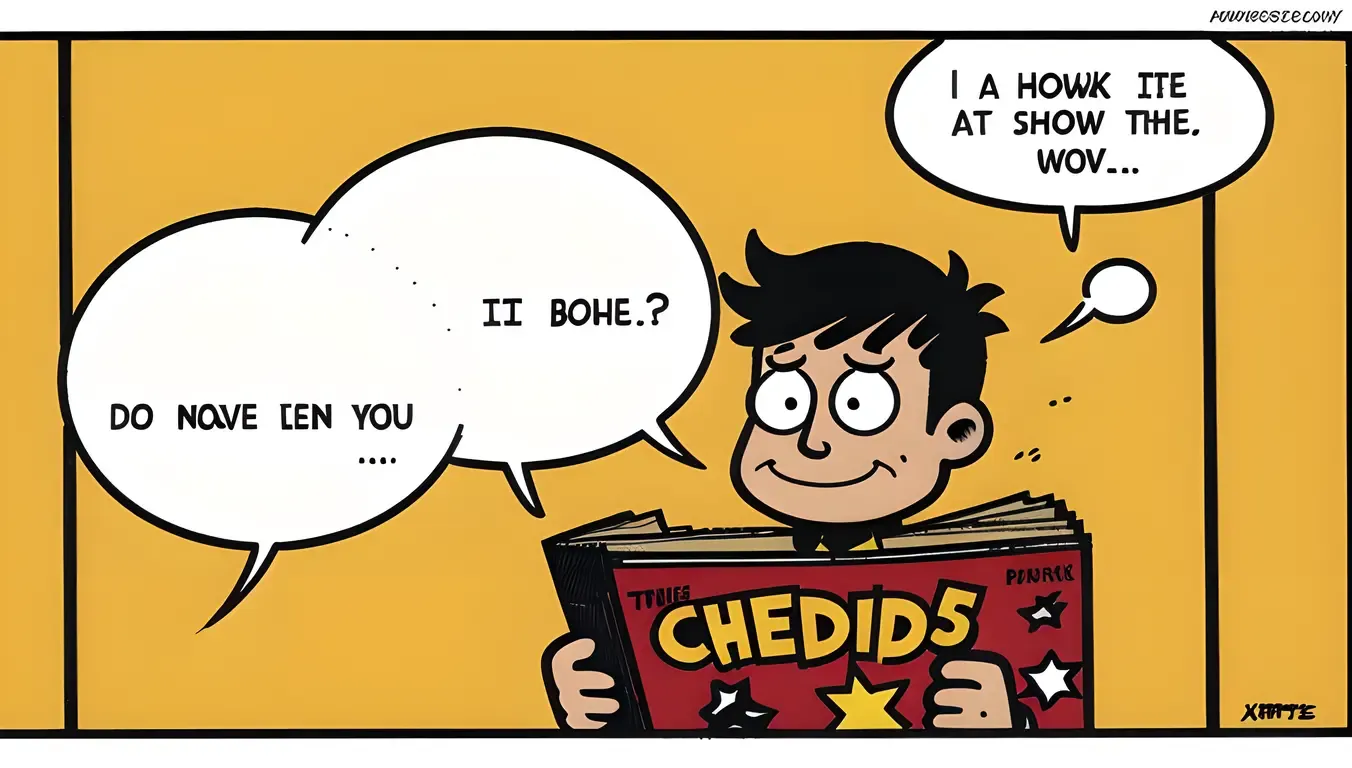 XX Comic Book Character with Speech Bubbles