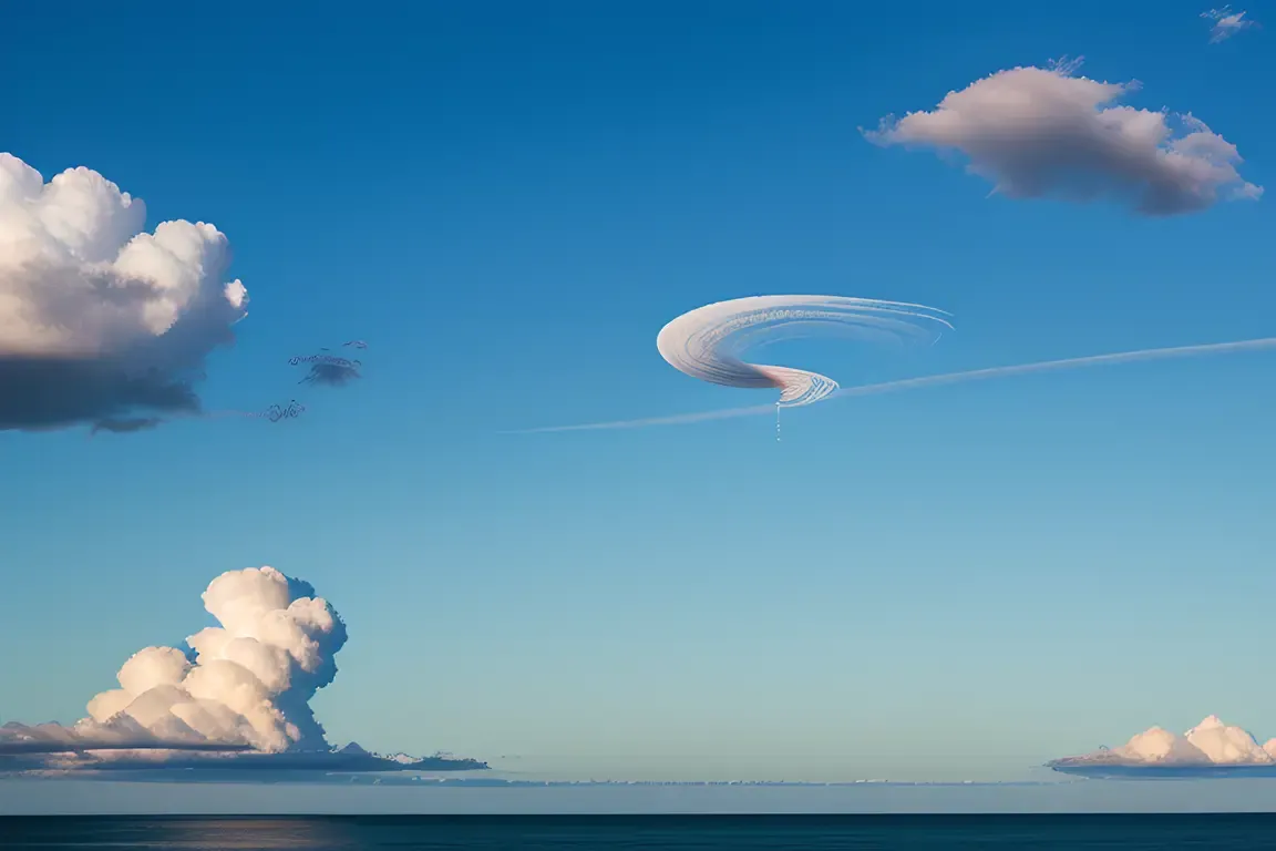 yyyy-Shaped Cloud Drifts Across Blue Sky