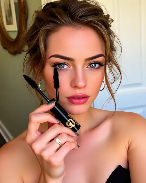 A mascara é sexy, uma declaração de beleza ousada.