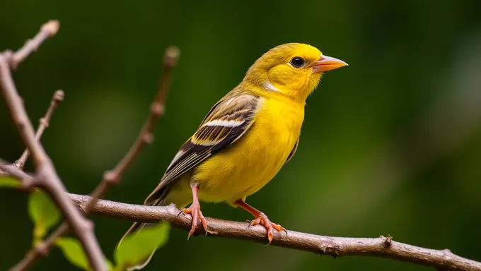 Descrizione de Pássaro Canário com Peito Amarelo Encontrado