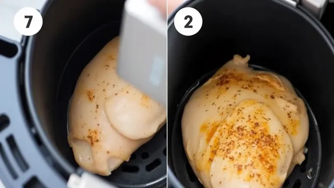 Método de Cozinha de Peito de Frango Explorado com Fritadeira de Ar