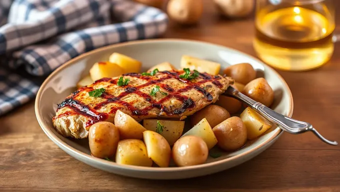 Peito de Frango Tenro com Medley de Batata Assada