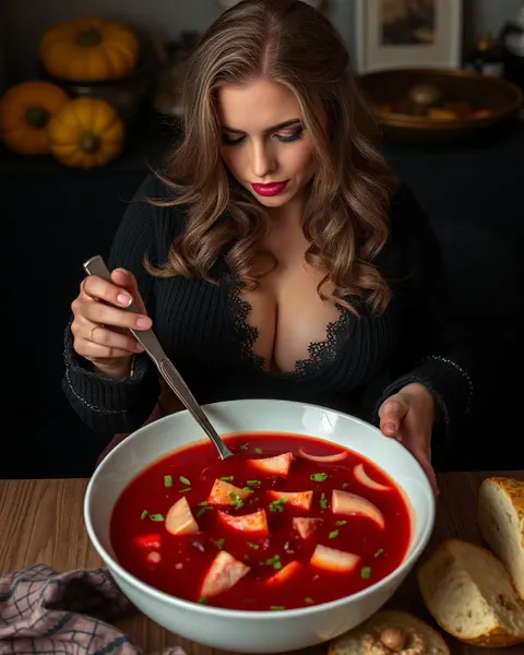 Saborize os Sabores do Borscht Sexy, um Delícia Russa